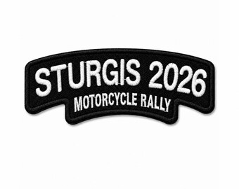 Sturgis 2026 Motorcycle Rally Patch – Embroidered Souvenir Badge for Jackets & Vests