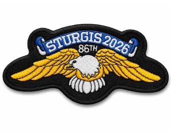 Sturgis 86th Motorcycle Rally Embroidered Patch – Biker Jacket Vest Badge