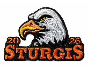 Sturgis 2026 Motorcycle Rally Embroidered Patch – Biker Jacket Iron-On Sew-On
