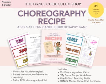 Dance Choreography Activity Game for Kids Ages 5-10 (PDF)