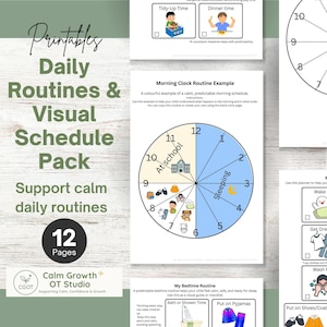 Routine Charts for Kids | Morning, After-School & Bedtime Visual Schedules | OT-Informed Printable