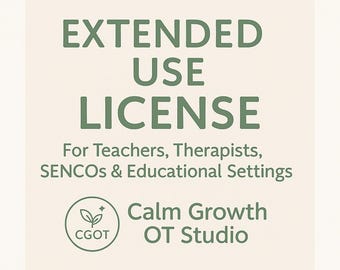 Licentie voor verlengd gebruik – Calm Growth OT Studio | Voor therapeuten, docenten en onderwijsinstellingen
