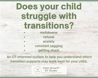 Transitietoolkit | ADHD | Autisme | Visuele schema's, ondersteuning bij kernsmelting, afdrukbare emotionele regulatie