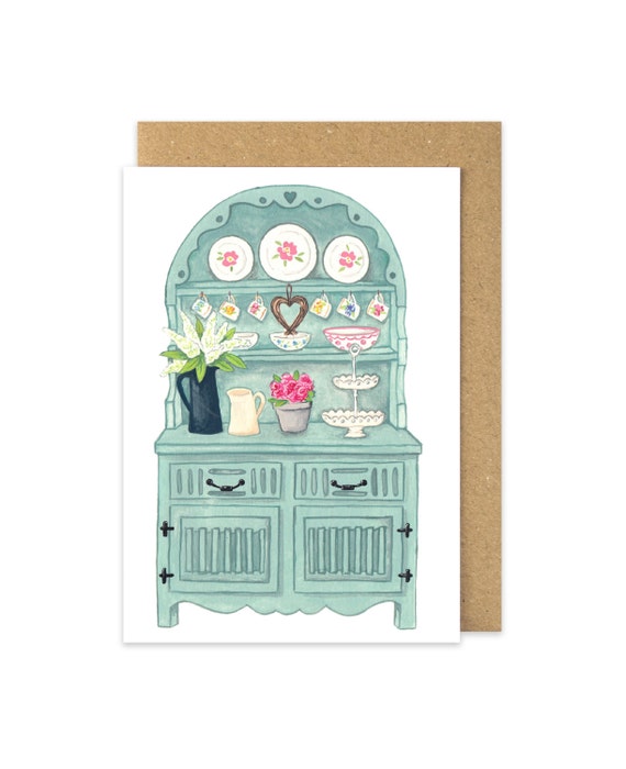 Welsh Dresser Card Duck Egg Blue Chalk Painted Dresser Etsy