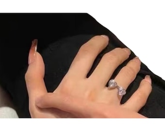 Adjustable Heart Glasses Ring