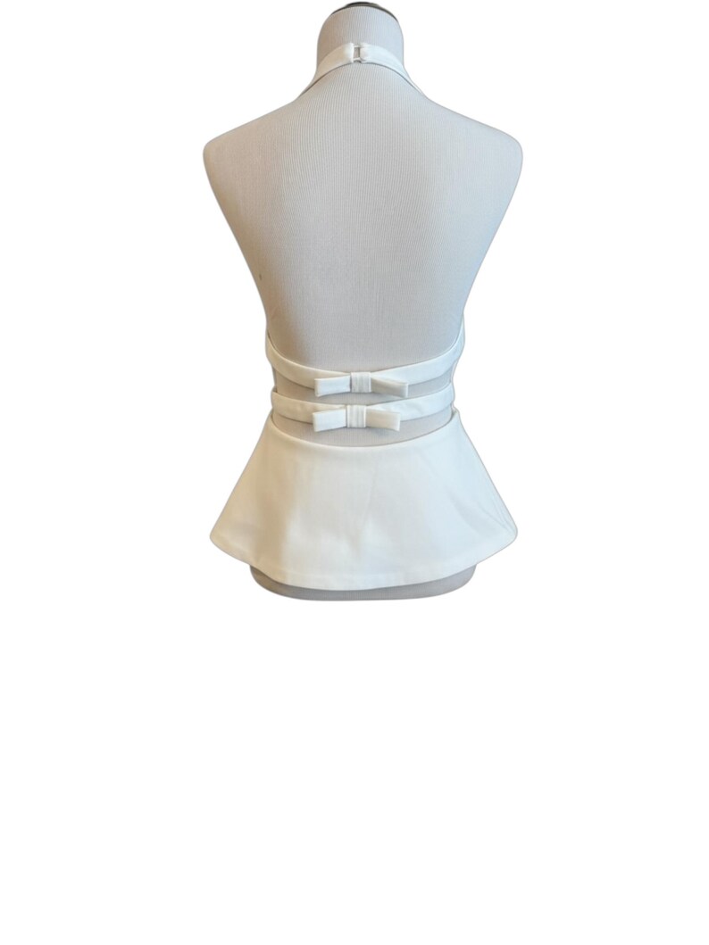 ZARA Size M White Halter image 2