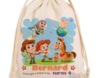 Toy Story Party Favor Bag - Personalized inspired Toy Story Birthday Goodie Bag, Kids Party Supplies, Buzz & Woody Party Favor