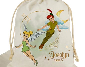 Fairyland Party Favor Bag - Personalized inspired Tinkerbell Theme Birthday Goodie Bag, Kids Party Supplies, Custom Favor Bag