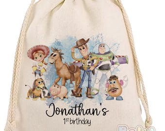 Toy Story Party Favor Bag - Personalized Toy Story Birthday Goodie Bag, Kids Party Supplies, Buzz & Woody Party Favor