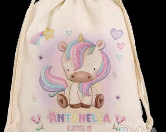Personalized Unicorn Favor Bag: Magical Birthday Goodie Bag