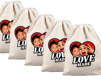 Personalized party fair bags add on- set of 5 canva goodie bags