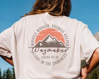 Waymaker PNG, Miracle Worker Promise Keeper, Retro Christian Png, Bible verse png jpg, Christian Shirt Png, Faith PNG JPG
