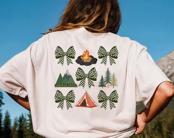 Coquette Camping png, Preppy camping png, Nature Png, Retro Forest Png, Hiking png, Camping png jpg