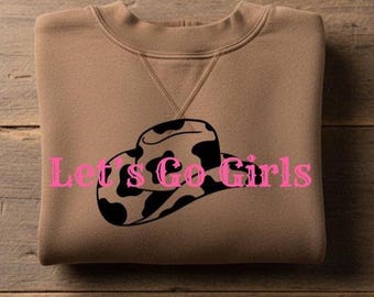 Let's Go Girls PNG JPG | Preppy Western Sublimation Graphic | Cowgirl png | Retro Country Shirt Design | Girls Trip Png | Rodeo PNG