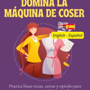 Hojas de Práctica de Costura Imprimibles English - Español. Ejercicios para Principiantes. PDF Descargable.