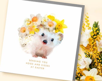 Happy Easter Hedgehog card Lola Design