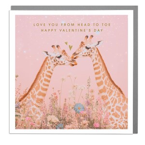 Giraffe - Valentinstag Karte von Lola Design