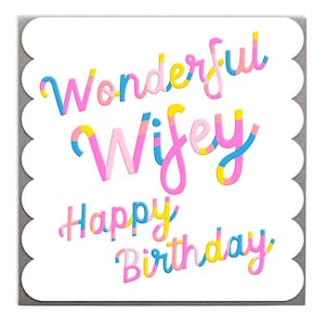 Cartão de feliz aniversário para esposa por Lola Design