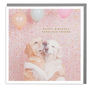 Hugging Dogs - Friends-verjaardagskaart van Lola Design
