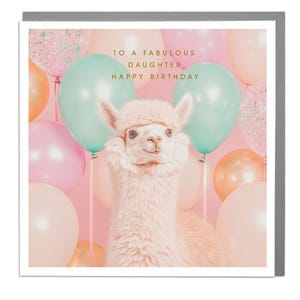 Verjaardagskaart dochter alpaca van Lola Design