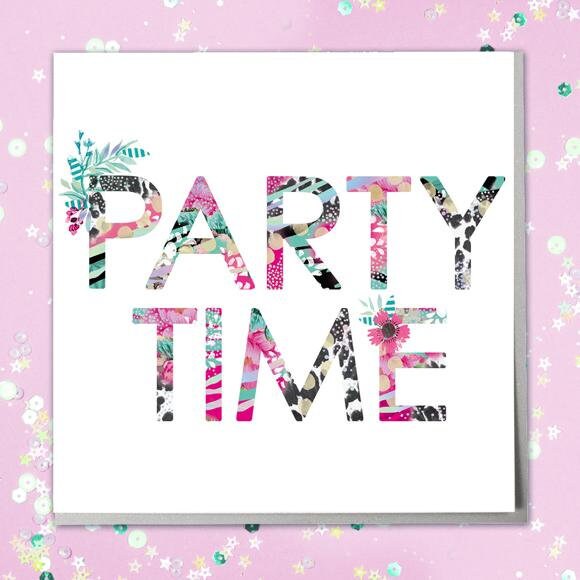 Party Time Card Etsy