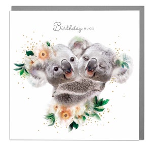 Gelukkige verjaardag schattige Koala's wenskaart door Lola Design