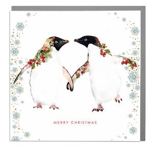 Pingüinos Feliz Navidad Feliz Navidad Tarjeta de felicitación navideña