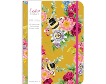 Hardback Bee Journal with Elastic Closure