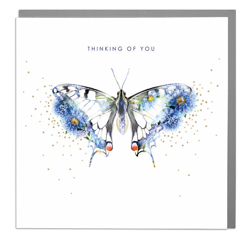 Thinking of You Butterfly Greeting Card - Etsy