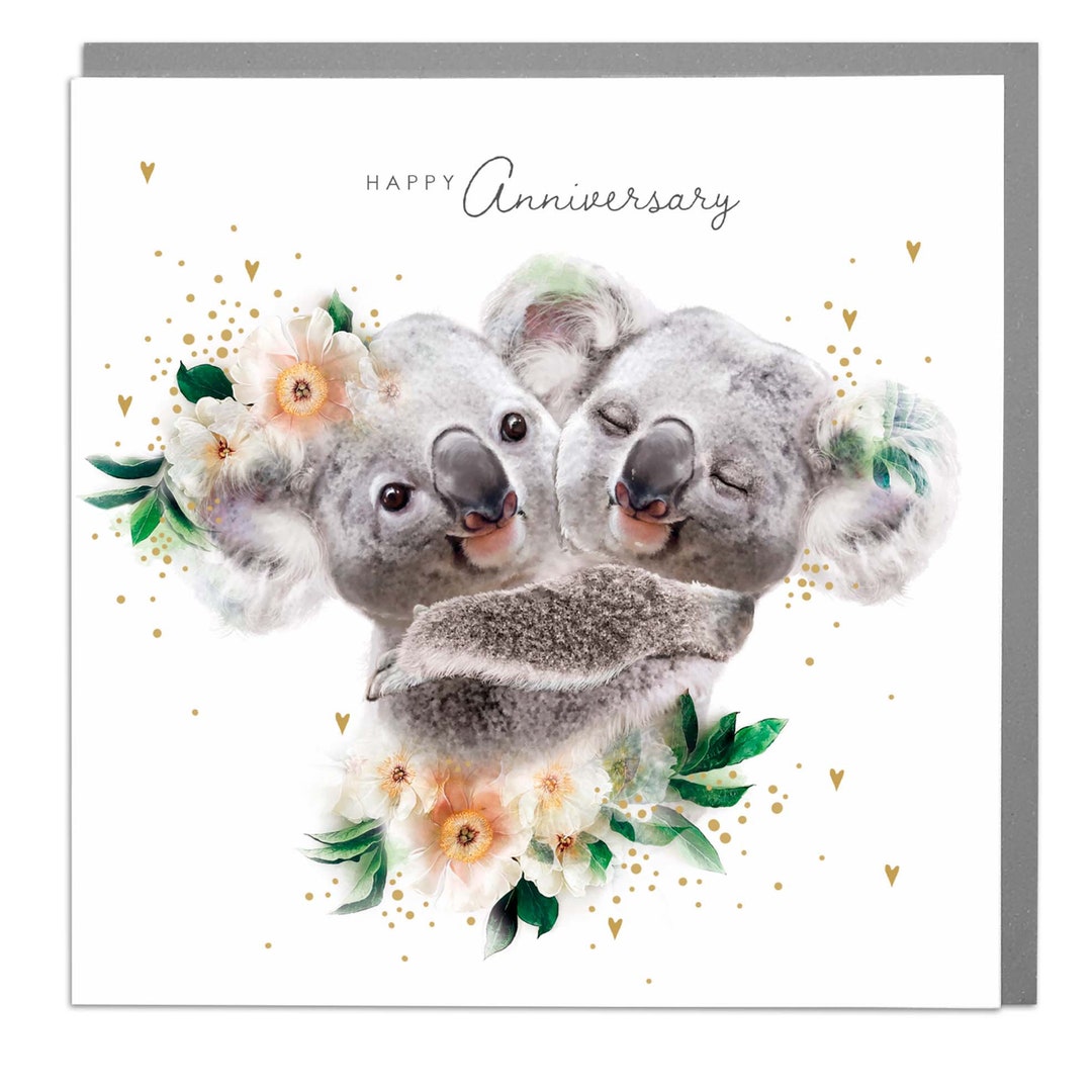 Happy Anniversary Koalas Greeting Card by Lola Design - Etsy