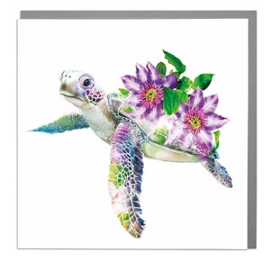 Botanische Schildkröte Grußkarte