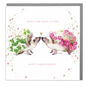 Biglietto di auguri Hedeghogs per l'anniversario