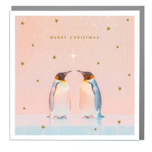 Two Penguins - Merry Christmas Card van Lola Design