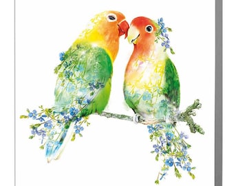 Love Birds blank greeting Card