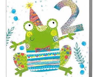 Central 23 Biglietto Di Auguri Per Il 2° Compleanno Di Bambini – Animali In Macchina – Biglietti Di Compleanno Per Ragazza Ragazzo – 2 Anni – Per Figlio Figlia – Fornito Con