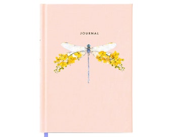 Luxury Dragonfly Fabric Journal by Lola Design - Perfect Gift for Writers, Artists, and Nature Lovers