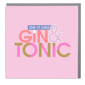Su di esso come gin e tonico biglietto di compleanno
