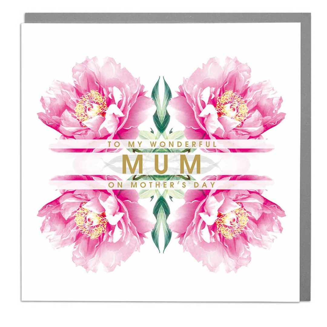 Lola Design Muttertagskarte „To The Loveliest Mum“ – Mit Grauem Umschlag, 150 X 150 Mm
