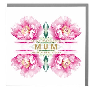 Wonderful Mum On Mother&#39;s Day Card