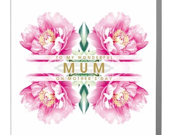 Maman merveilleuse sur la carte de jour de mère