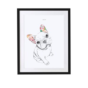 French Bulldog Personalised Pet Portrait by Lola Design