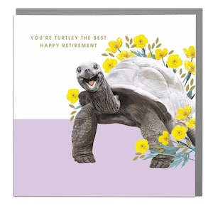 Carte de voeux tortue félicitations à la retraite