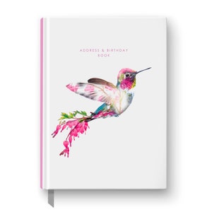 Hummingbird A5 Hardback Address and Birthday Book