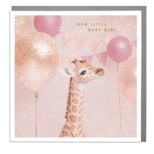 Giraffen Baby Mädchen Karte von Lola Design