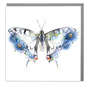 Scheda di arte in bianco della farfalla di coda di rondine