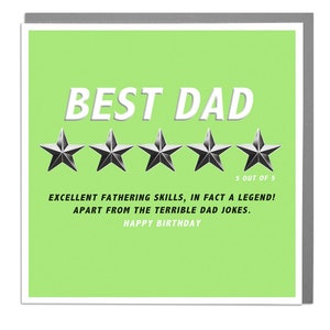 Tarjeta de feliz cumpleaños de papá cinco estrellas por Lola Design