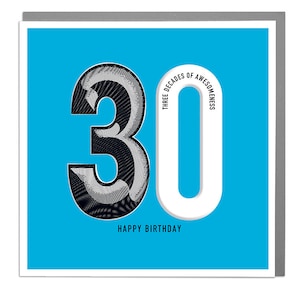 30e carte de joyeux anniversaire