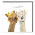 Fabulous Friend Alpaca birthday card for best friends