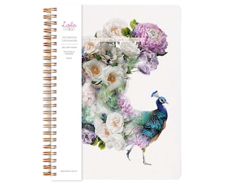 Peacock Notebook B5 Spiral Planner – Bird Lover Gift, Nature Organiser Journal, Wirobound To Do List Notebook, Wildlife Stationery