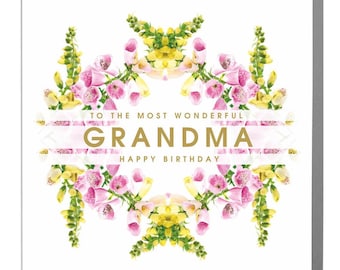 Merveilleuse carte d’anniversaire de grand-mère
